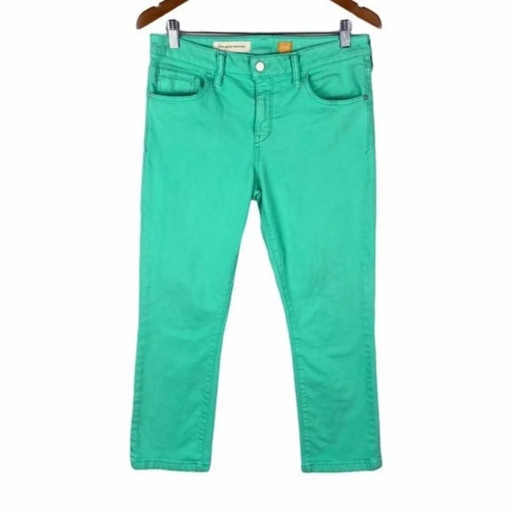 Anthropologie Pilcro letterpress mint cropped jean - Picture 2 of 6